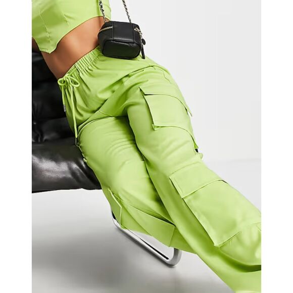 I Saw It First cargo pants in lime - part of a set (ASOS) - Picture 5 of 5
